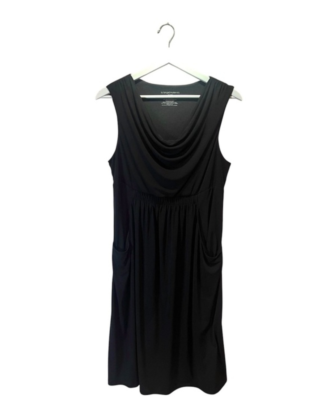 Liz Lange Maternity Women’s Black Sleeveless Black Dress pockets Medium